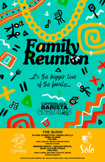 Family Reunion: diasporic washed & natural process afro colombian x ethiopian blend // sourced through our Black supply chain partners across the diaspora.
