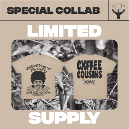 GOD DONT MAKE NO JUNK: made from cotton supply owned by black farmers// Cxffeeblack X Comoco Cotton by Netflix’s Stephen Satterfield